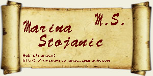 Marina Stojanić vizit kartica